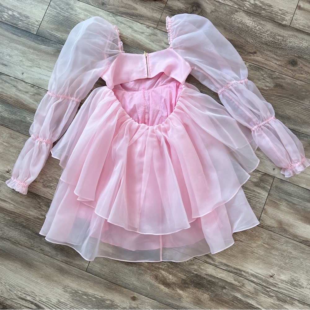 Selkie pink long sleeve dress - Picture 5 of 7